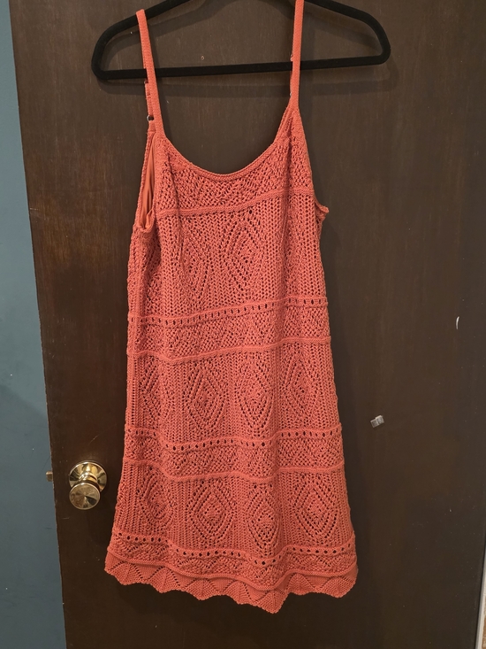 a new day Dresses & Skirts - a new day Coral Crochet Mini Slip Dress